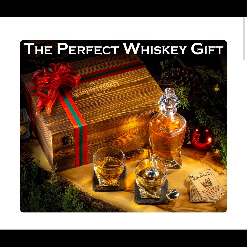 FROLK Whiskey Decanter and Glasses Gift Set